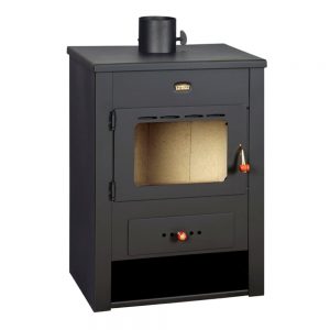 Kamin PRITY K13 Моќ: 12 kW Погоден за простории до 66 m2 Големина ( a x b x h /cm) : 59 x 44 x 81 /cm Тежина : 85 кг