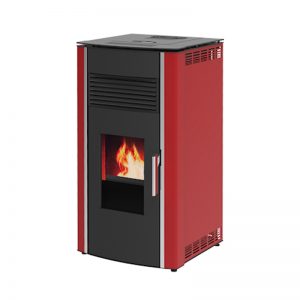 Kamin na Peleti ALFA PLAM LUCA R - Моќност од 8 kW - Димензии 500 x 530 x 955 mm - Отвор за издувни гасови 80 mm - Потрошувачка на пелети (мин/мак) 0,82 / 2,03 kg/h