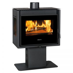 Kamin PRITY PM3L-TV - Моќ: 13 kW - Погоден за простории до 80 m2 - Големина (a x b x h /cm): 69 x 39 x 94 cm